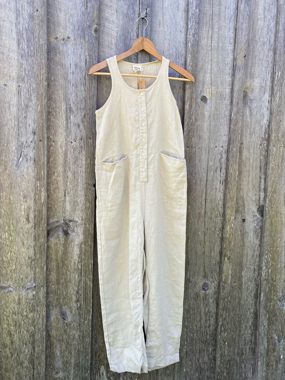 BEATON LINEN pocket jumpsuit neutral XS